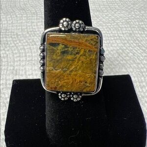 Bumblebee Jasper Adjustable Ring